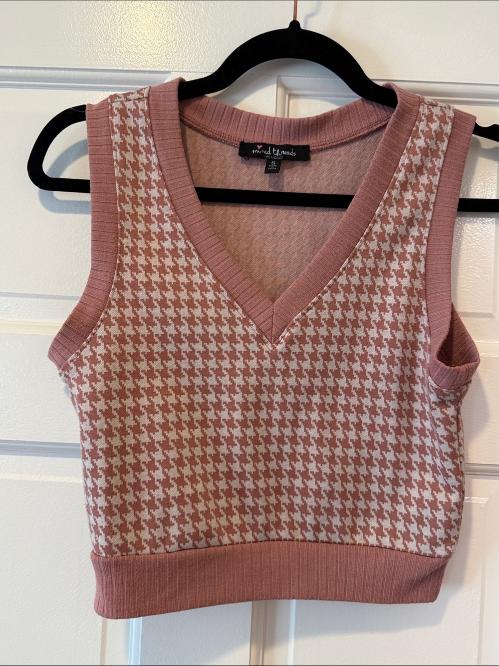 Mixed Threads Soft Rose Knit Top